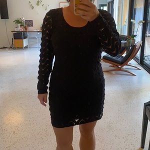 Black mini dress